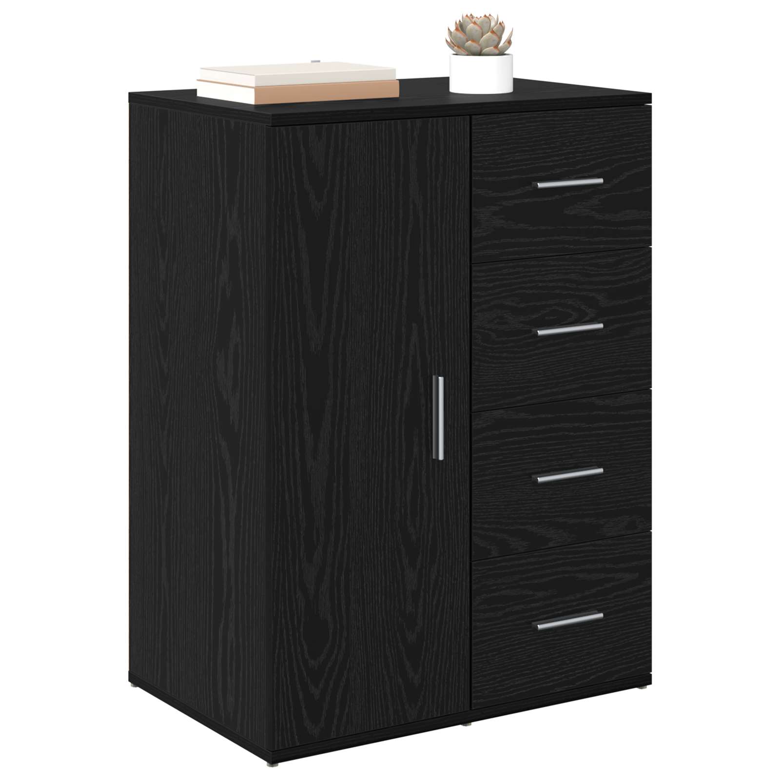 Kreveta s ladicama Crni hrast 59 x 39 x 80 cm Konstruirano drvo
