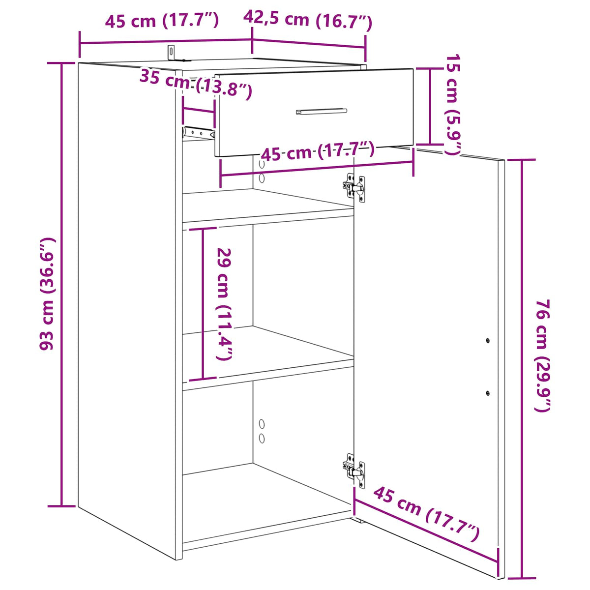 Kreveta Crni hrast 45 x 42,5 x 93 cm Konstruirano drvo