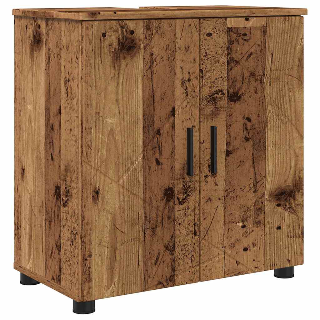 Kupaonski ormar s pohranom s vratima Staro drvo 61 x 35 x 64 cm