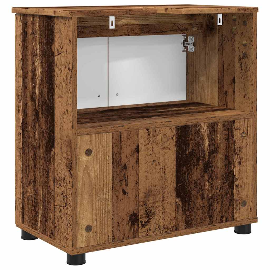 Kupaonski ormar s pohranom s vratima Staro drvo 61 x 35 x 64 cm
