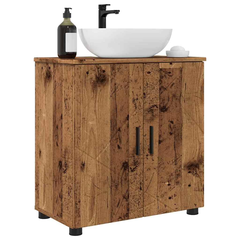 Kupaonski ormar s pohranom s vratima Staro drvo 61 x 35 x 64 cm