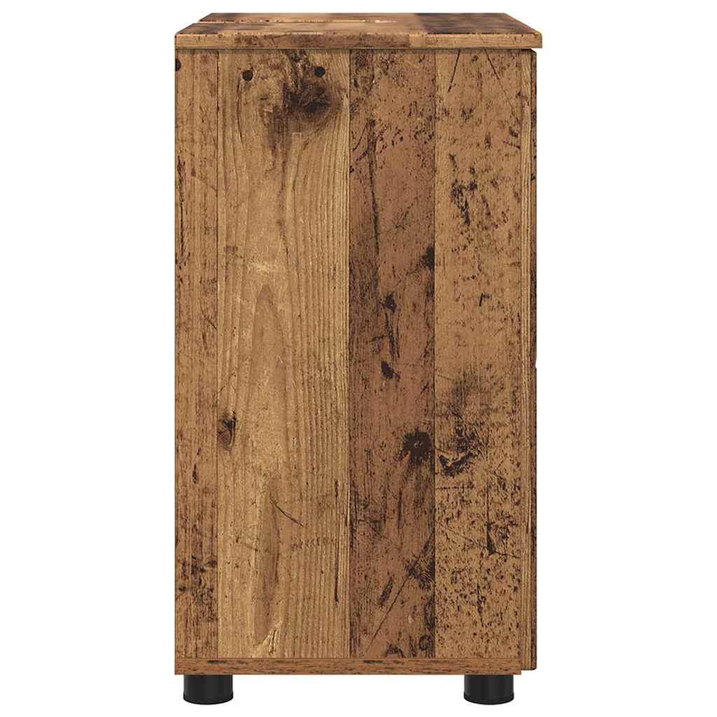 Kupaonski ormar s pohranom s vratima Staro drvo 61 x 35 x 64 cm