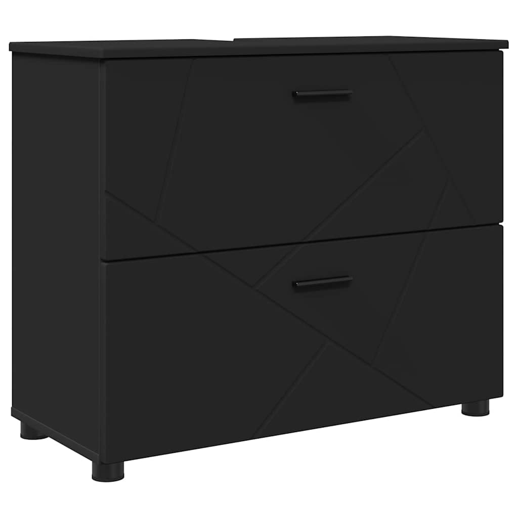 Kupaonski ormar s ladicama s pohranom Crna 76,5 x 35 x 64 cm
