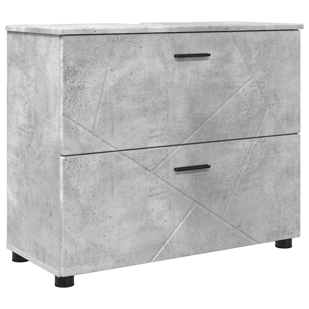 Kupaonski ormar s ladicama Betonski sivi 76,5 x 35 x 64 cm