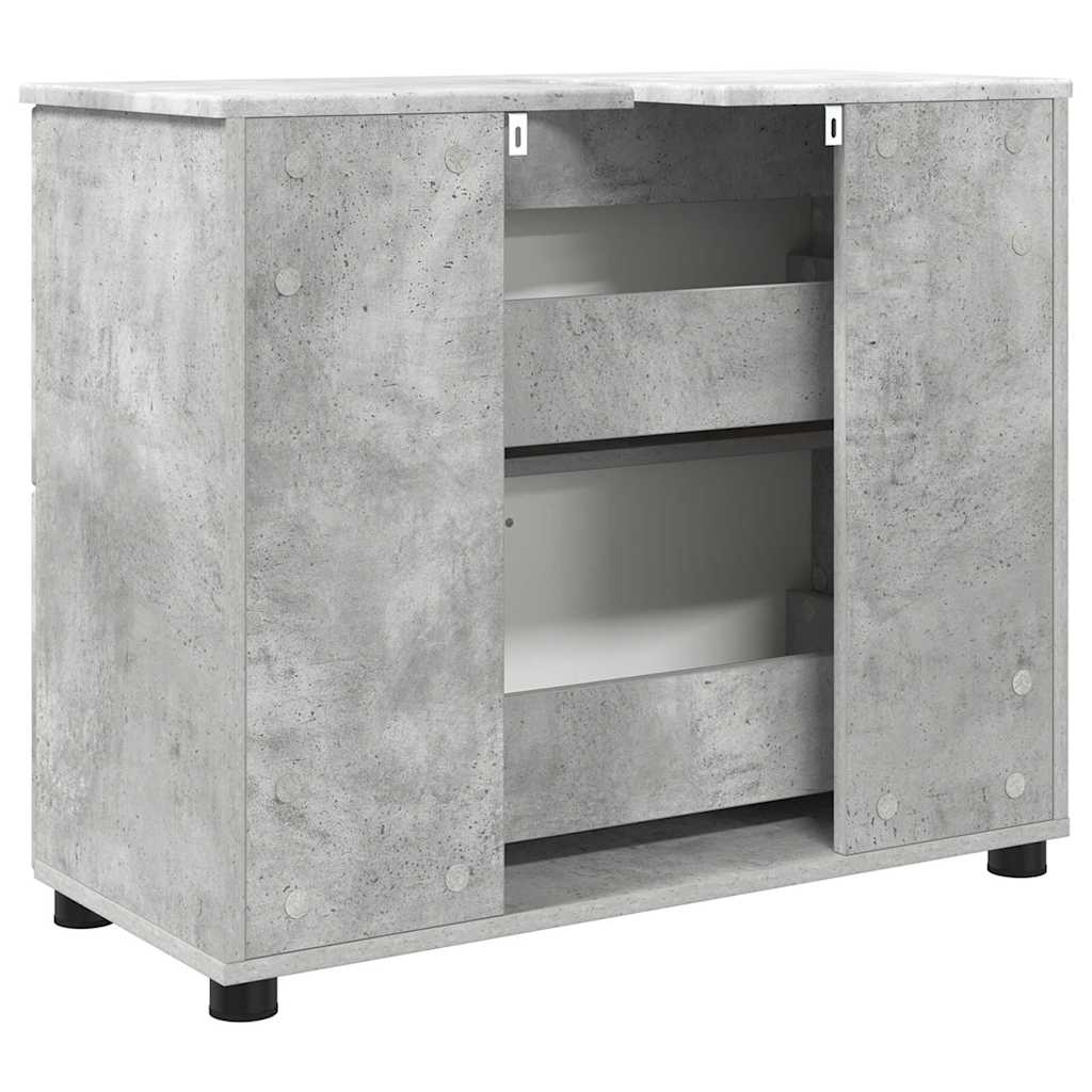 Kupaonski ormar s ladicama Betonski sivi 76,5 x 35 x 64 cm