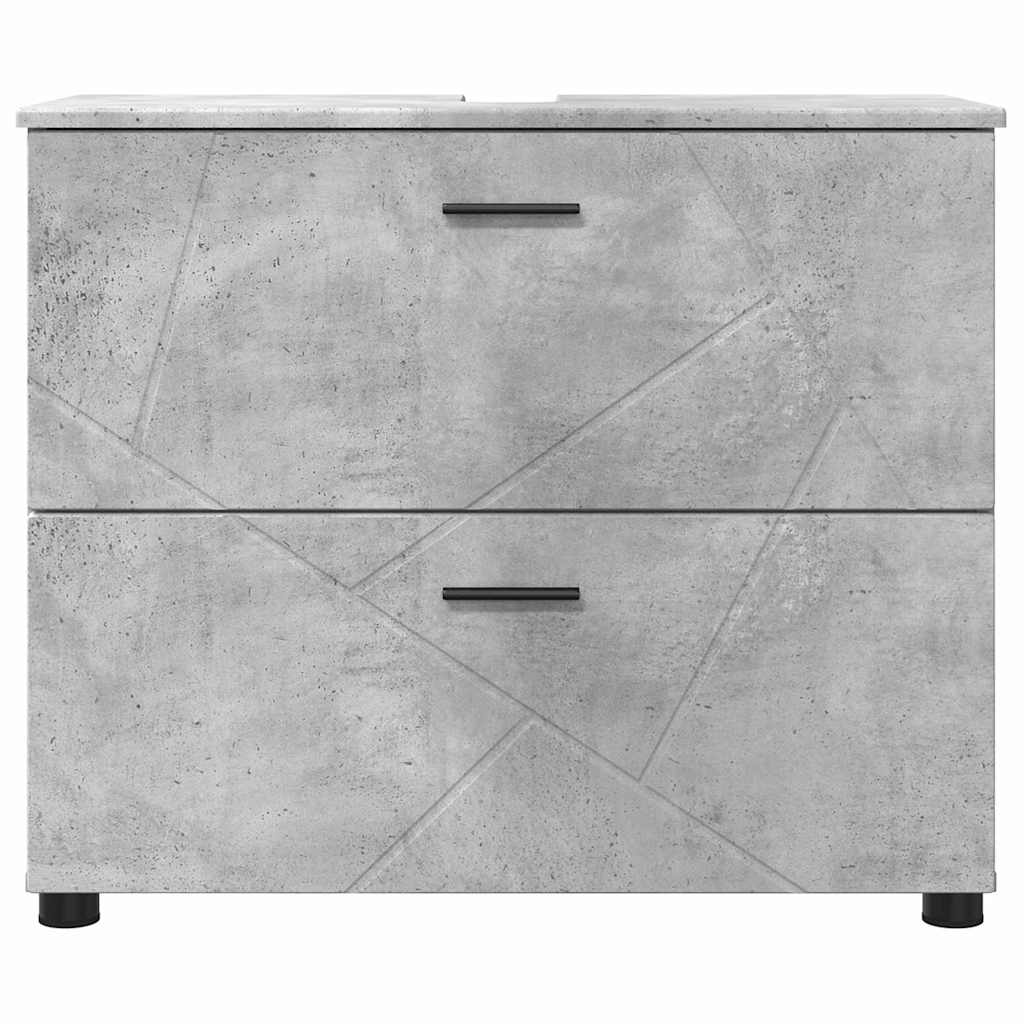Kupaonski ormar s ladicama Betonski sivi 76,5 x 35 x 64 cm