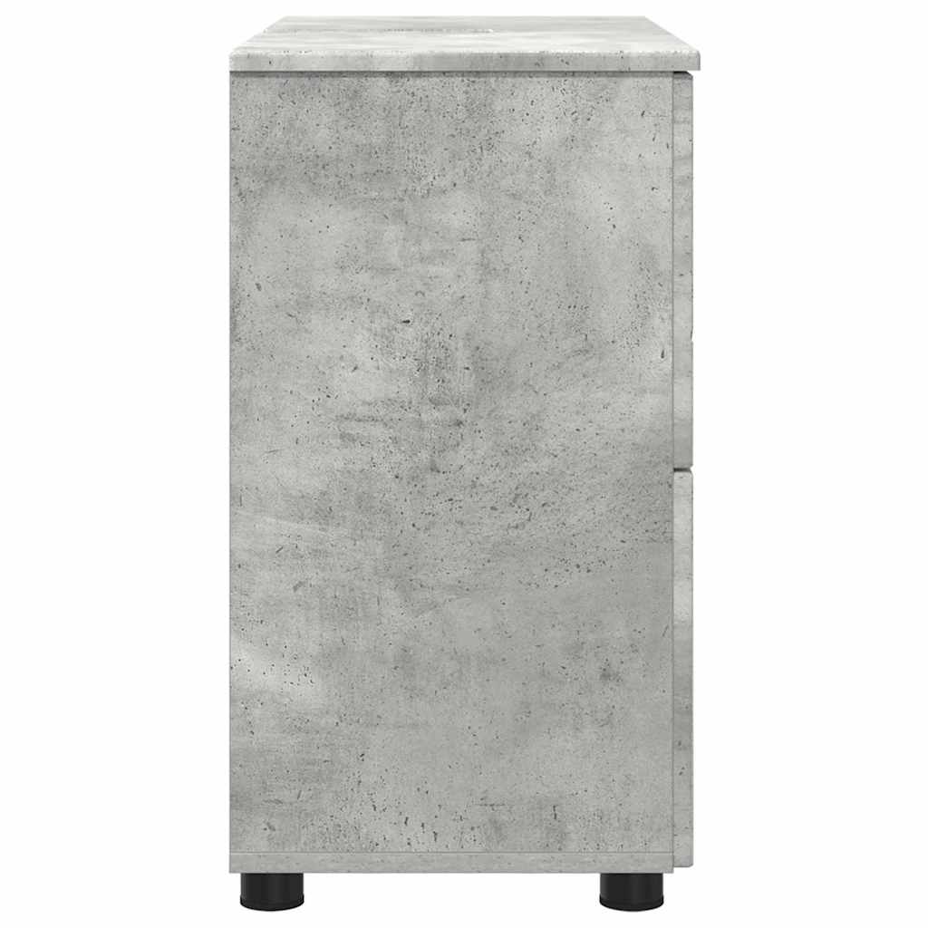 Kupaonski ormar s ladicama Betonski sivi 76,5 x 35 x 64 cm