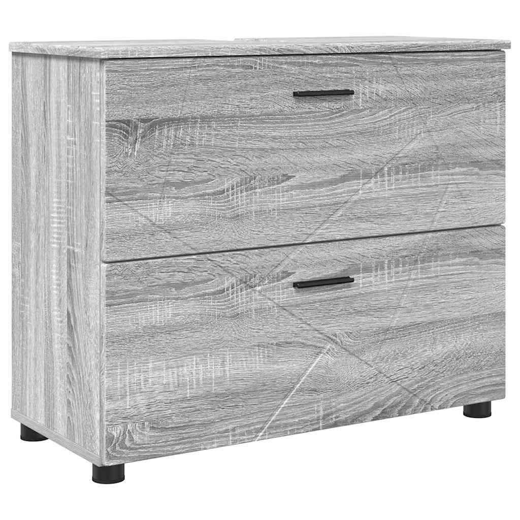 Kupaonski ormar s ladicama Siva Sonoma 76,5 x 35 x 64 cm
