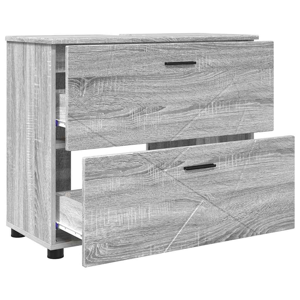 Kupaonski ormar s ladicama Siva Sonoma 76,5 x 35 x 64 cm