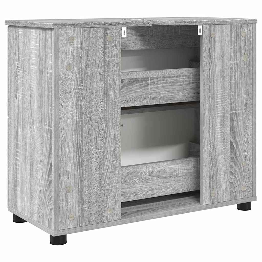 Kupaonski ormar s ladicama Siva Sonoma 76,5 x 35 x 64 cm