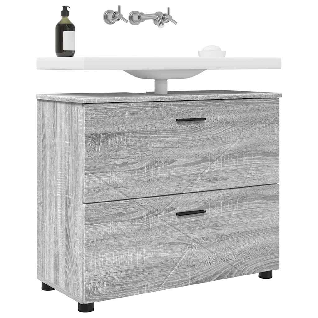 Kupaonski ormar s ladicama Siva Sonoma 76,5 x 35 x 64 cm