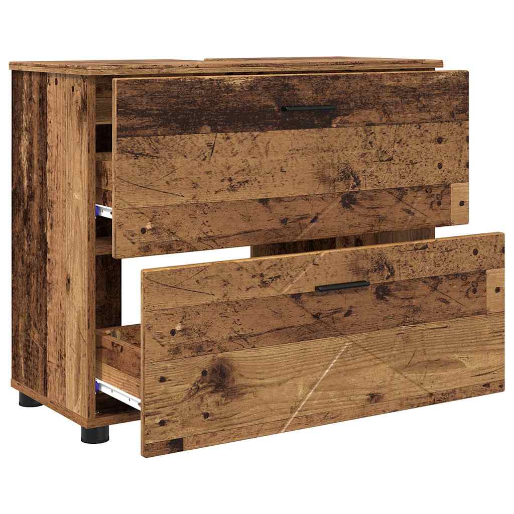 Kupaonski ormar s ladicama Staro drvo 76,5 x 35 x 64 cm