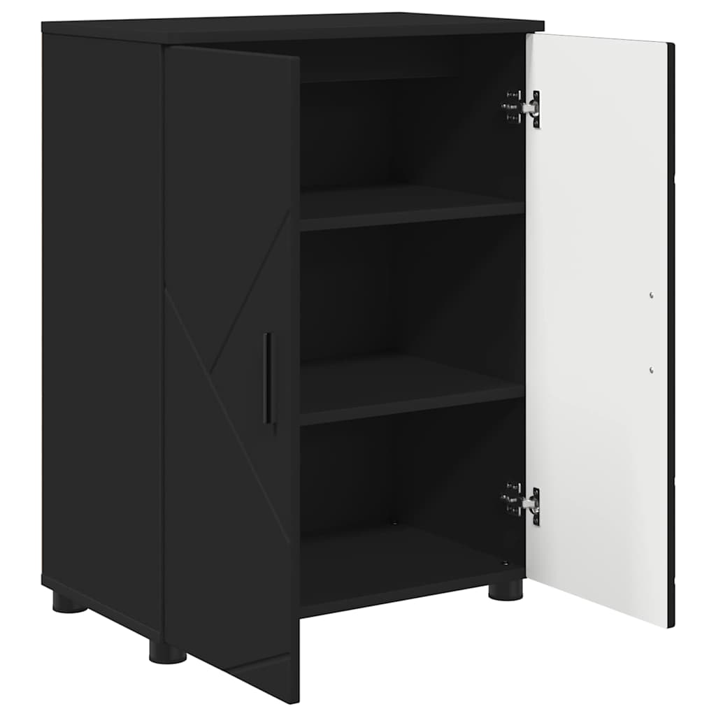 Kupaonski ormar Crna 60 x 35 x 80 cm Konstruirano drvo & Metal