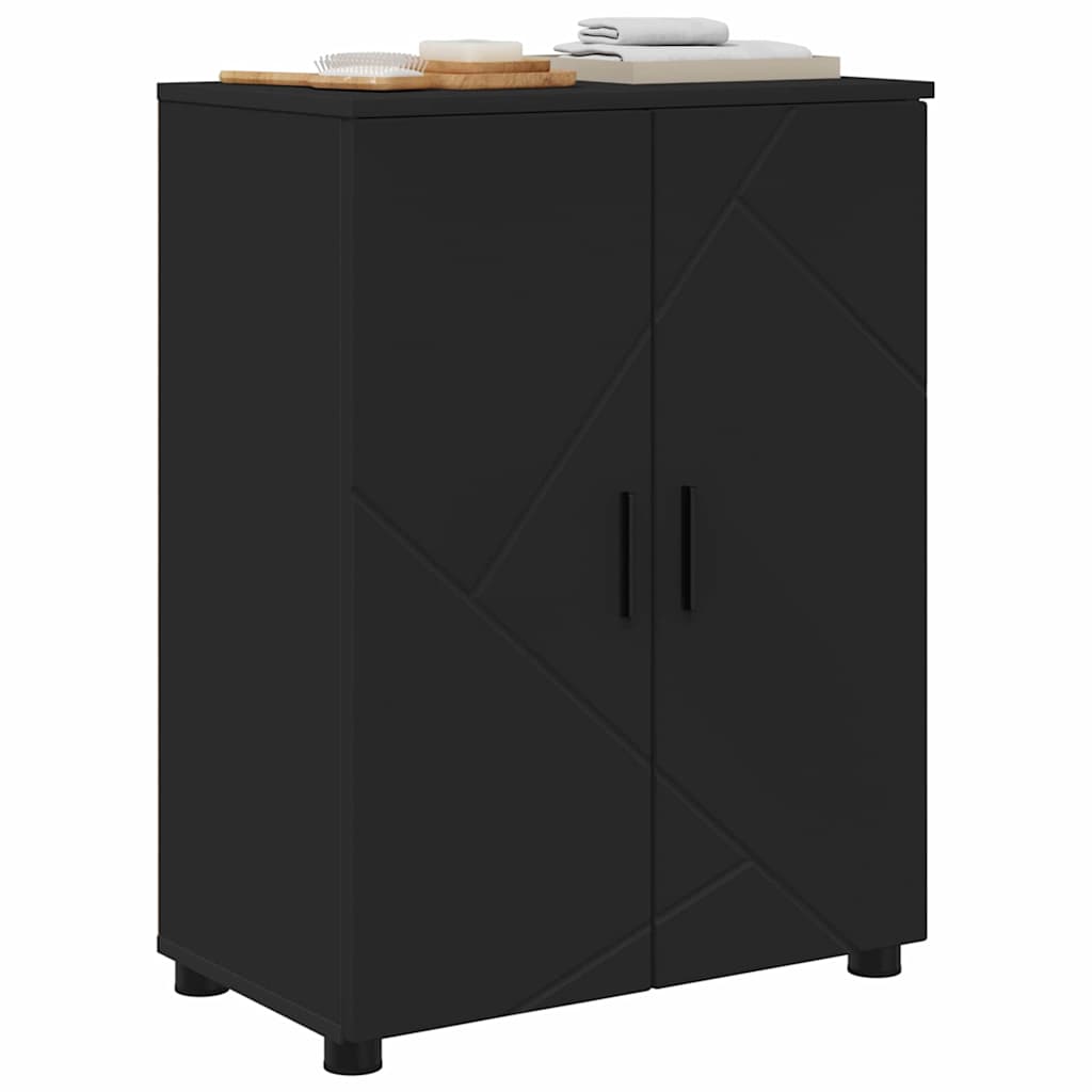 Kupaonski ormar Crna 60 x 35 x 80 cm Konstruirano drvo & Metal