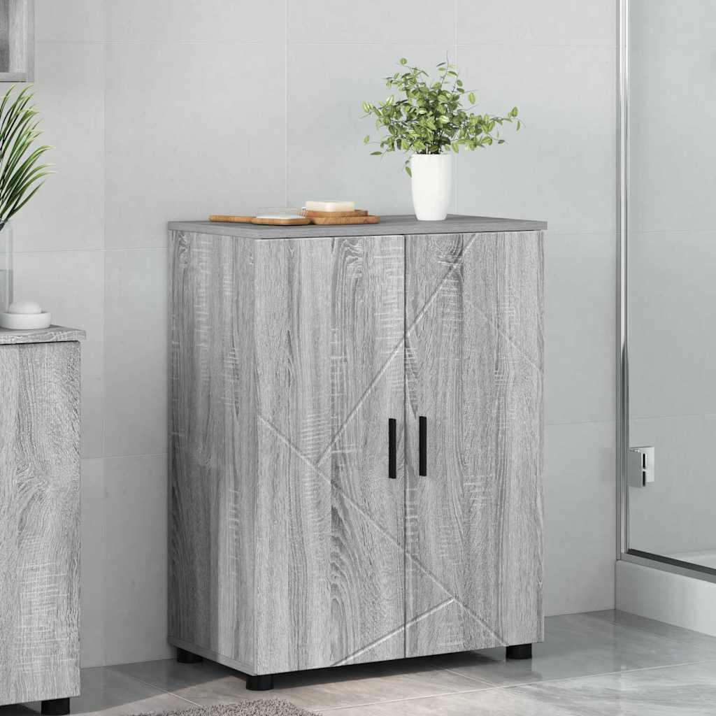 Kupaonski ormar s pohranom Siva Sonoma 60 x 35 x 80 cm