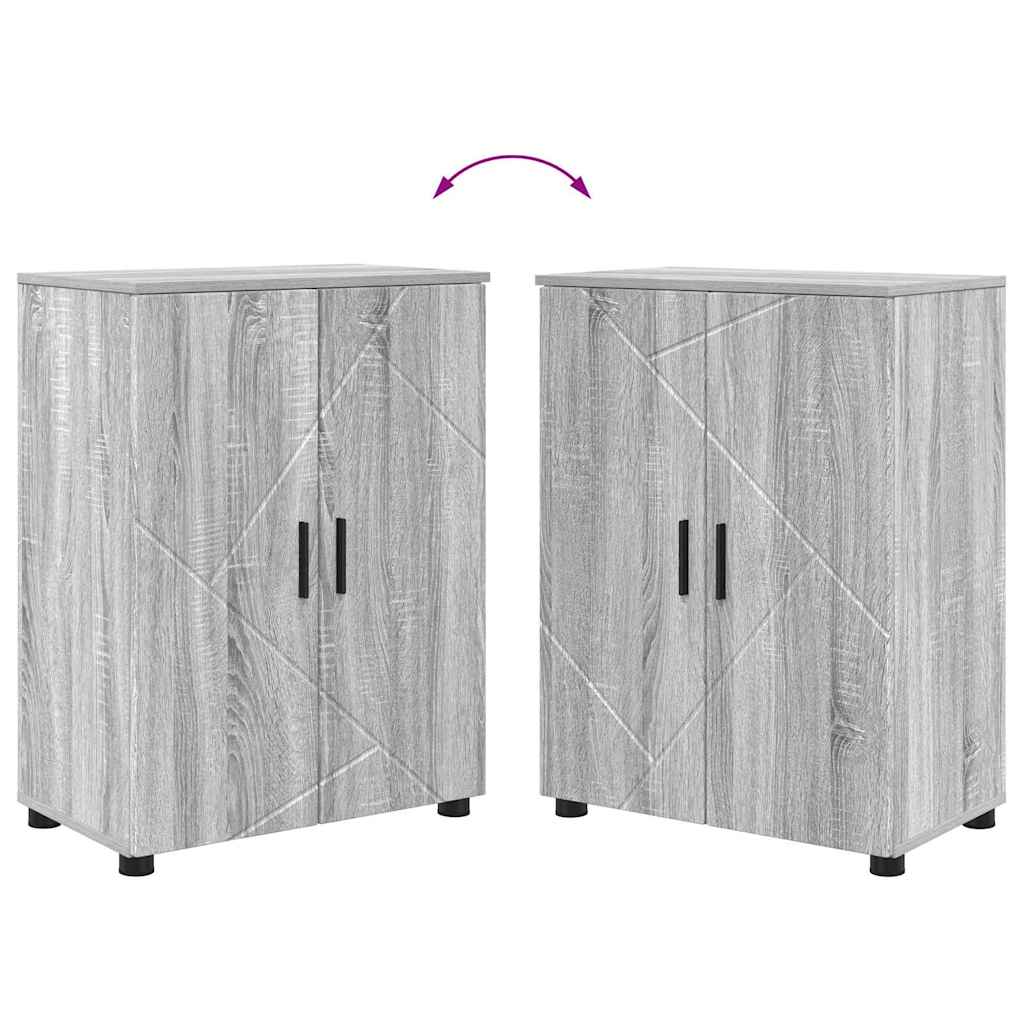 Kupaonski ormar s pohranom Siva Sonoma 60 x 35 x 80 cm