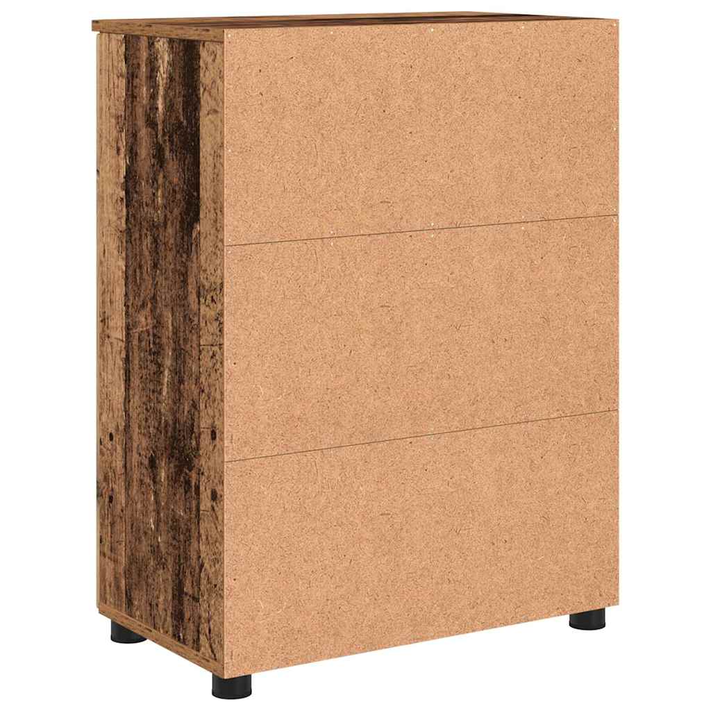 Kupaonski ormar s pohranom s vratima Staro drvo 60 x 35 x 80 cm