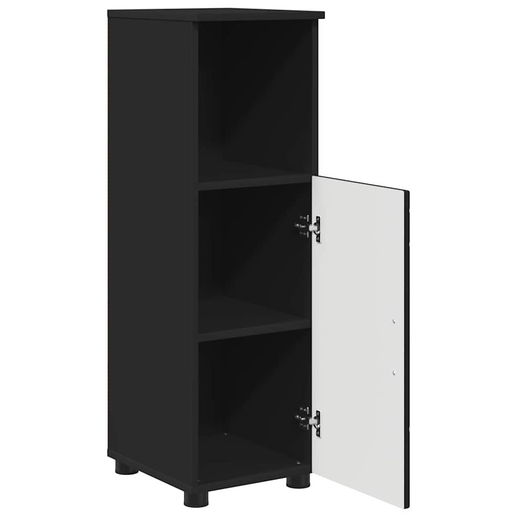Kupaonski ormar Crna 30 x 35 x 95 cm Konstruirano drvo & Metal