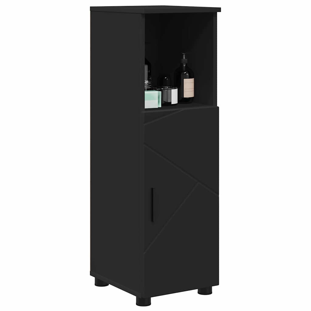 Kupaonski ormar Crna 30 x 35 x 95 cm Konstruirano drvo & Metal