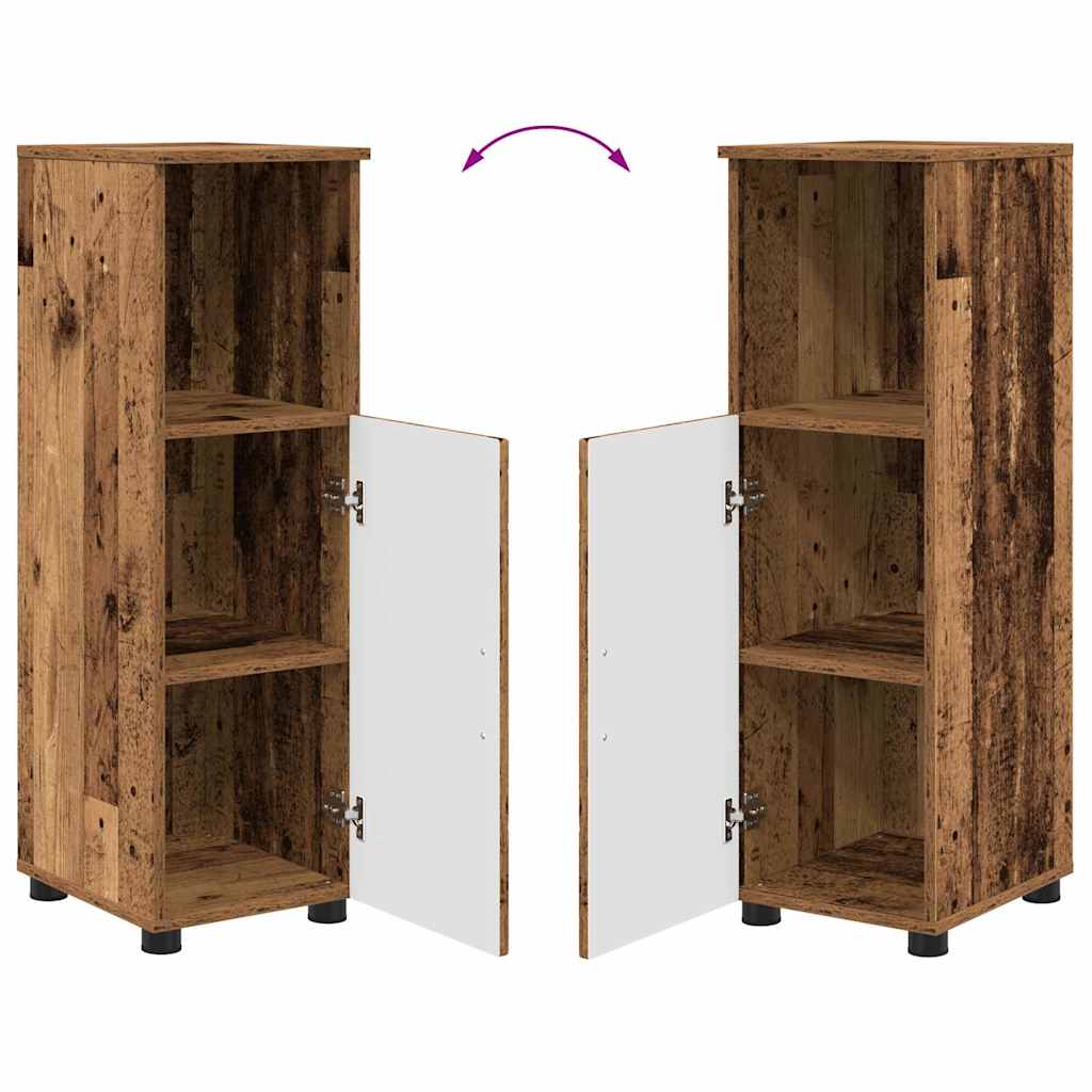 Kupaonski ormar s pohranom s vratima Staro drvo 30 x 35 x 95 cm