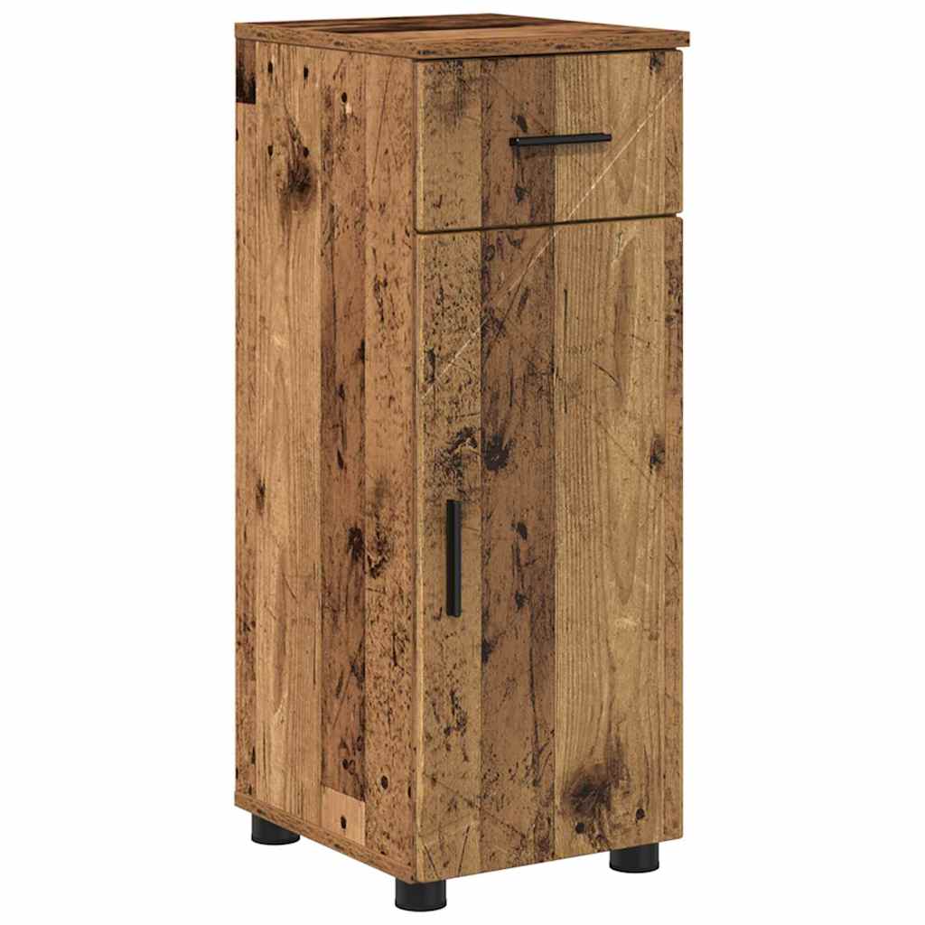 Kupaonski ormar s ladicama s vratima Staro drvo 30 x 35 x 80 cm