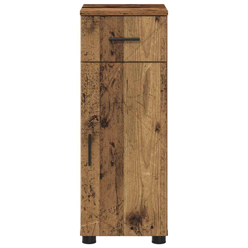 Kupaonski ormar s ladicama s vratima Staro drvo 30 x 35 x 80 cm