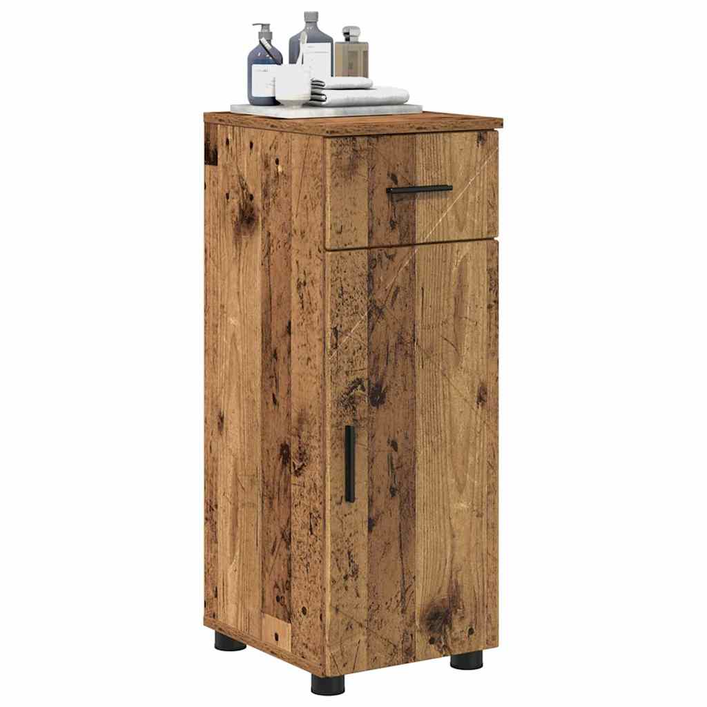 Kupaonski ormar s ladicama s vratima Staro drvo 30 x 35 x 80 cm
