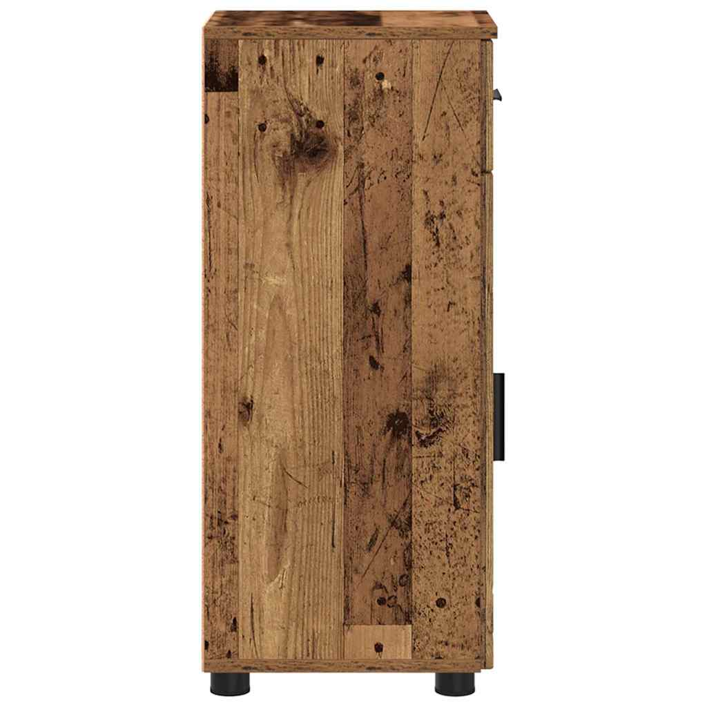 Kupaonski ormar s ladicama s vratima Staro drvo 30 x 35 x 80 cm