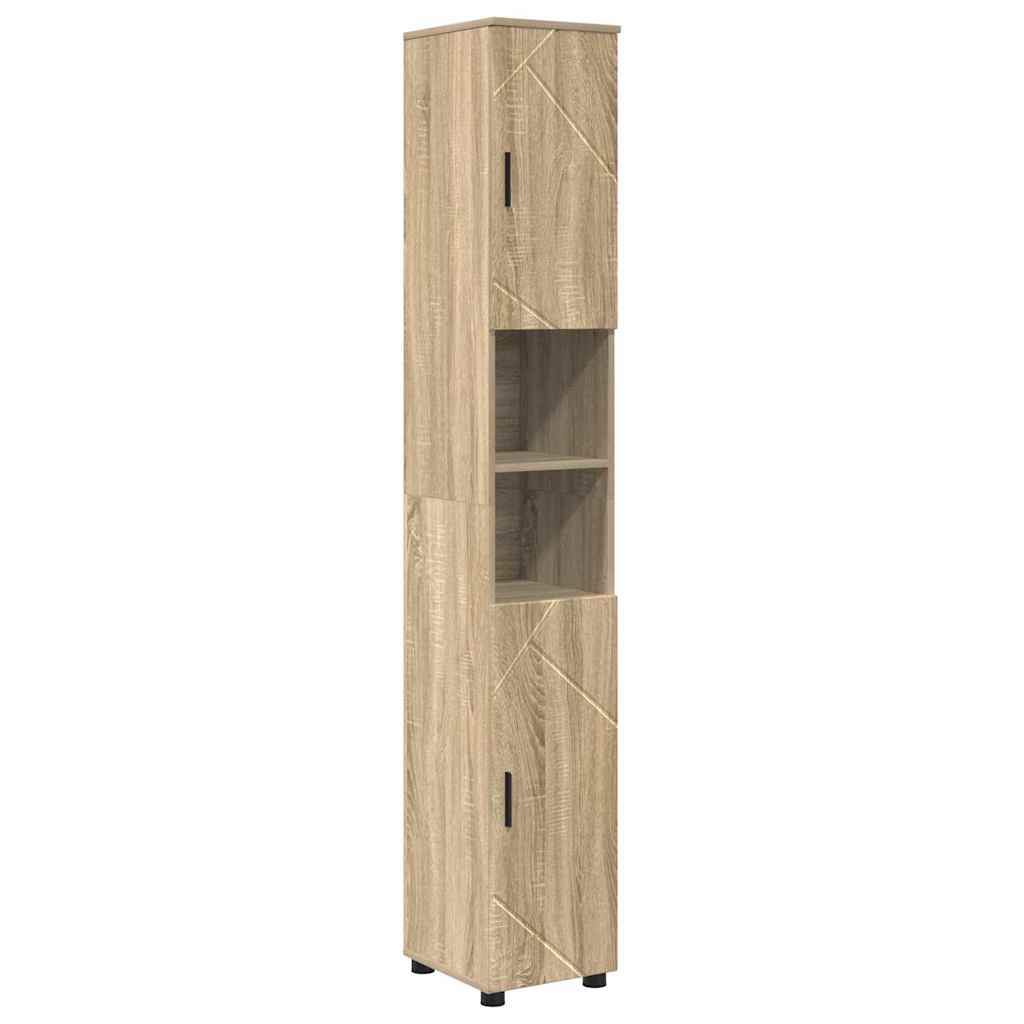 Kupaonski ormar s pohranom Sonoma hrast 30 x 35 x 192 cm