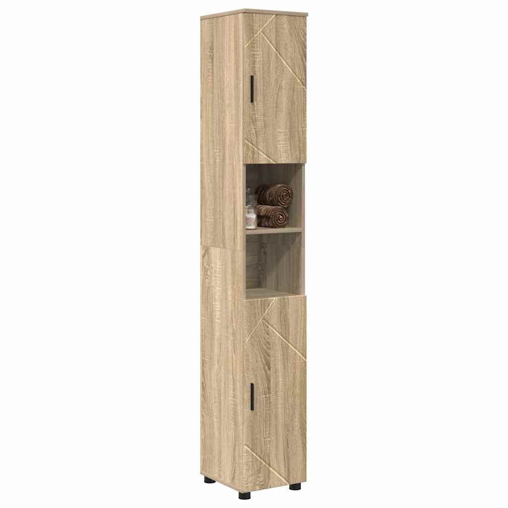 Kupaonski ormar s pohranom Sonoma hrast 30 x 35 x 192 cm