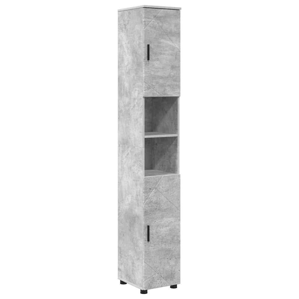 Kupaonski ormar s pohranom Betonski sivi 30 x 35 x 192 cm