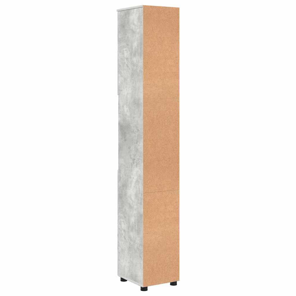 Kupaonski ormar s pohranom Betonski sivi 30 x 35 x 192 cm