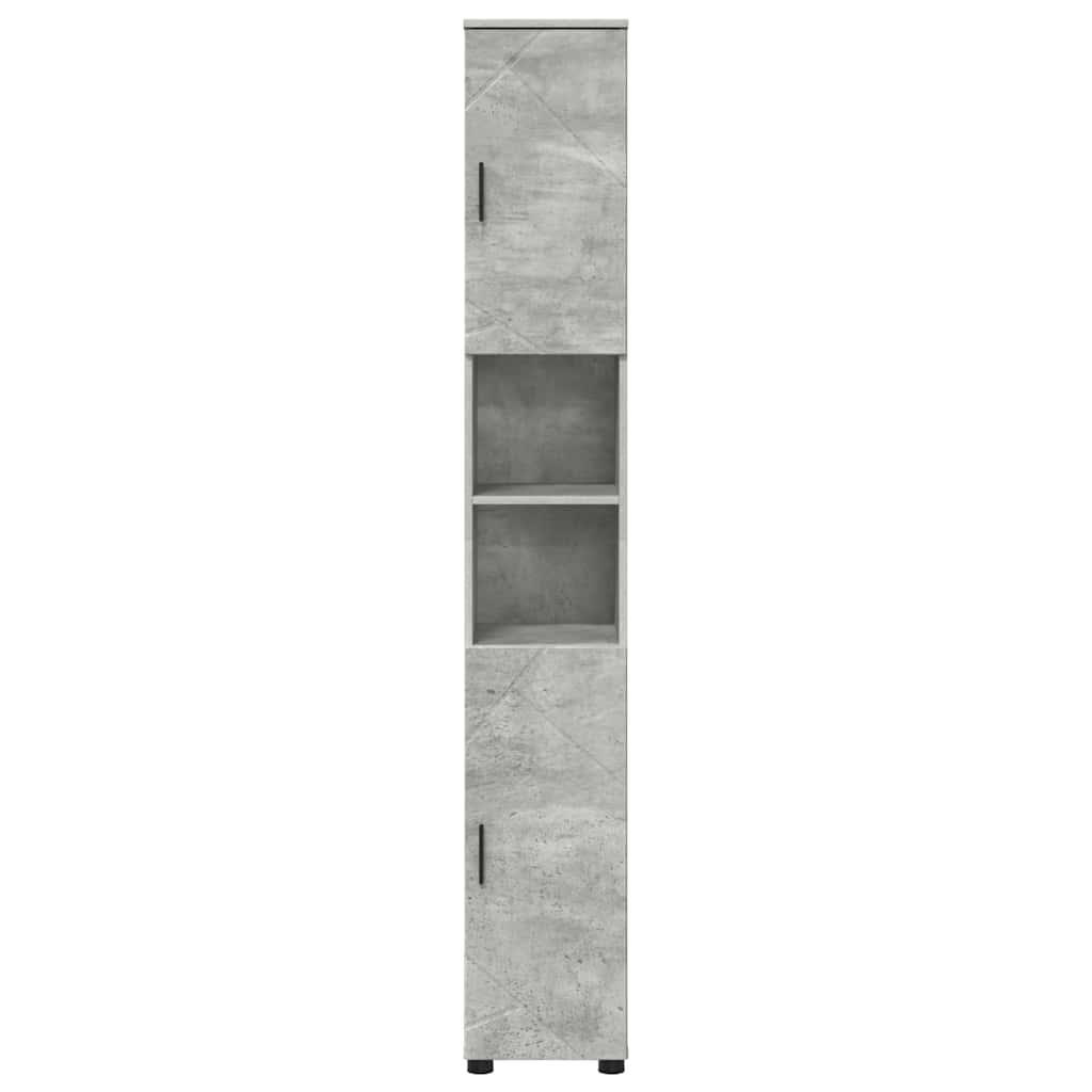 Kupaonski ormar s pohranom Betonski sivi 30 x 35 x 192 cm
