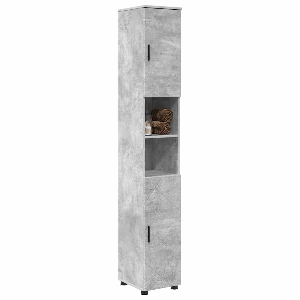 Kupaonski ormar s pohranom Betonski sivi 30 x 35 x 192 cm