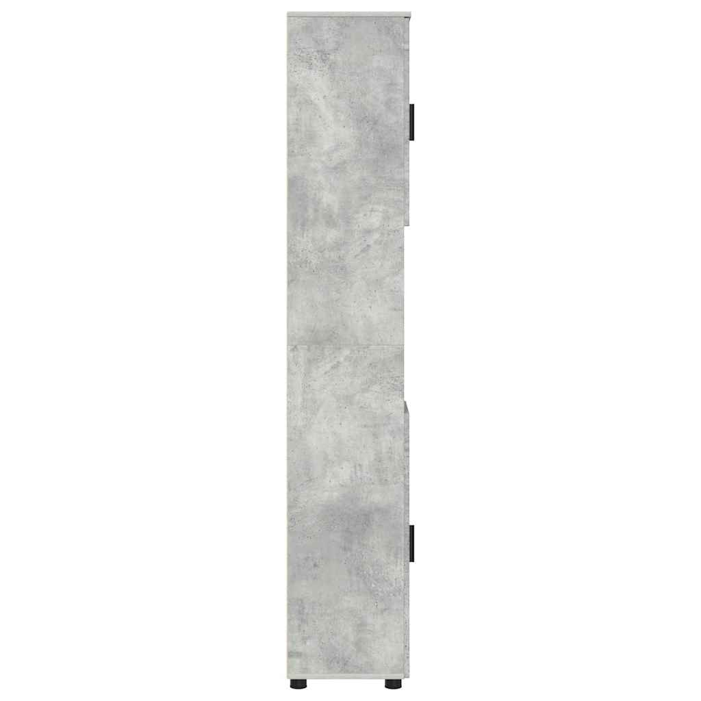 Kupaonski ormar s pohranom Betonski sivi 30 x 35 x 192 cm