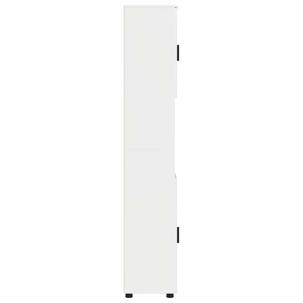 Kupaonski ormar s pohranom Visoki sjaj bijela 30 x 35 x 192 cm
