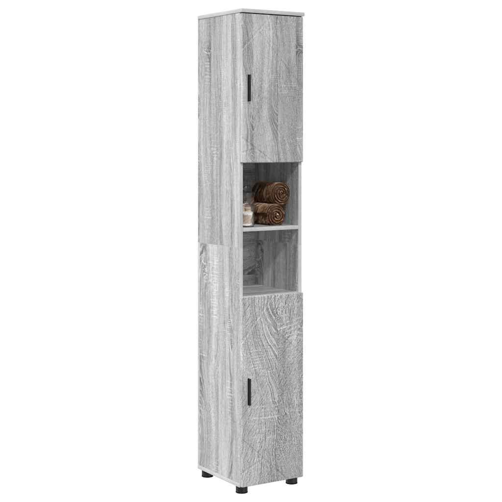 Kupaonski ormar s pohranom Siva Sonoma 30 x 35 x 192 cm