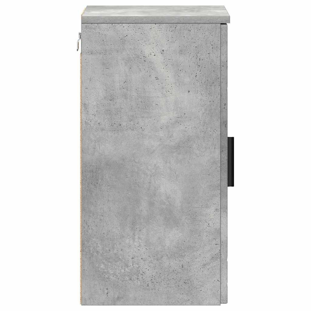 Kupaonski ormar Zidne s vratima Betonski sivi 30 x 31,5 x 61 cm