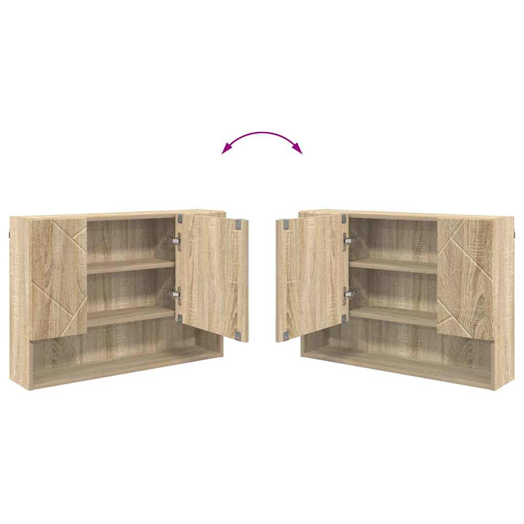 Ogledalo ormar Sonoma hrast 80 x 17 x 55 cm Konstruirano drvo