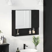 Ogledalo ormar Zidne Crna 59 x 17 x 55 cm Konstruirano drvo