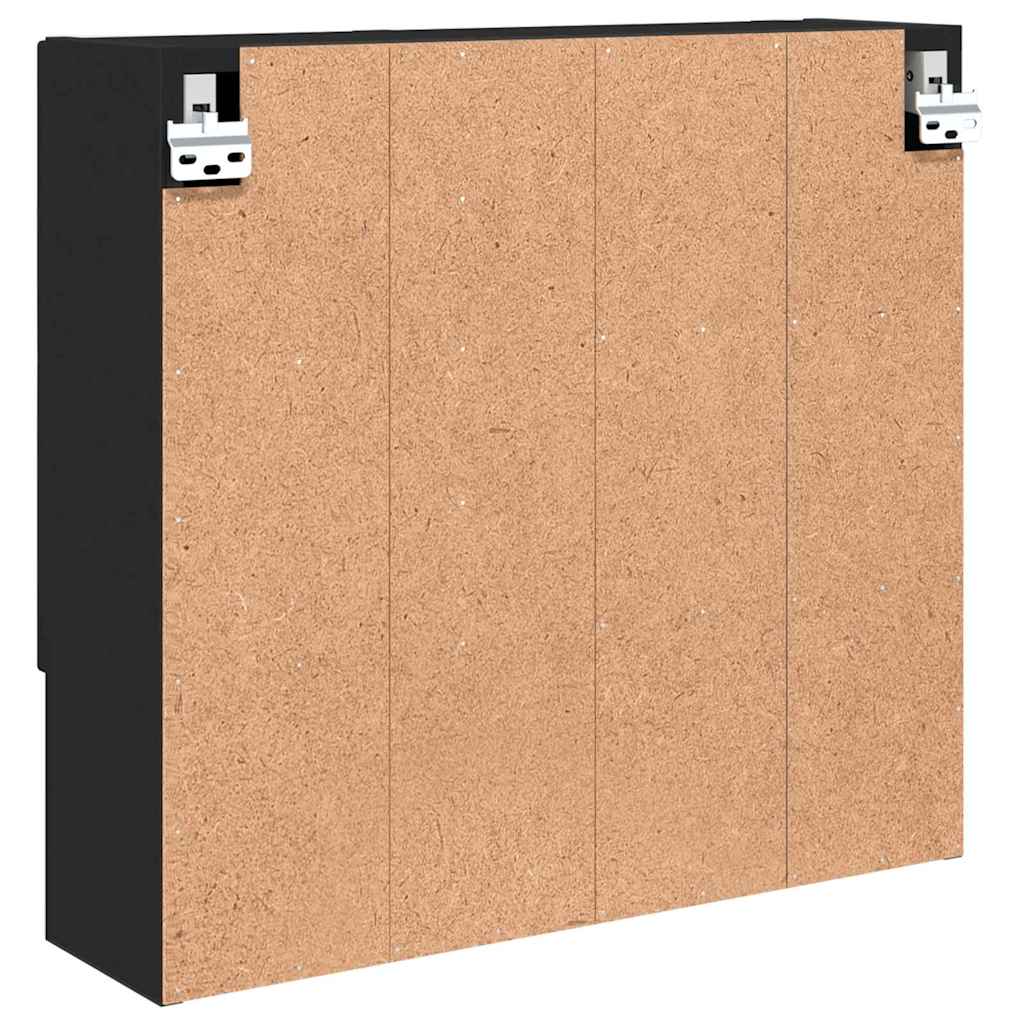 Ogledalo ormar Zidne Crna 59 x 17 x 55 cm Konstruirano drvo