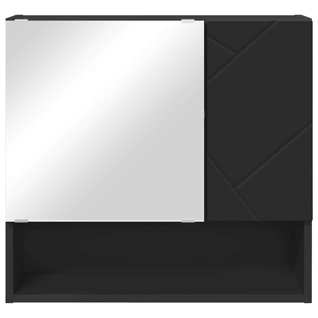 Ogledalo ormar Zidne Crna 59 x 17 x 55 cm Konstruirano drvo