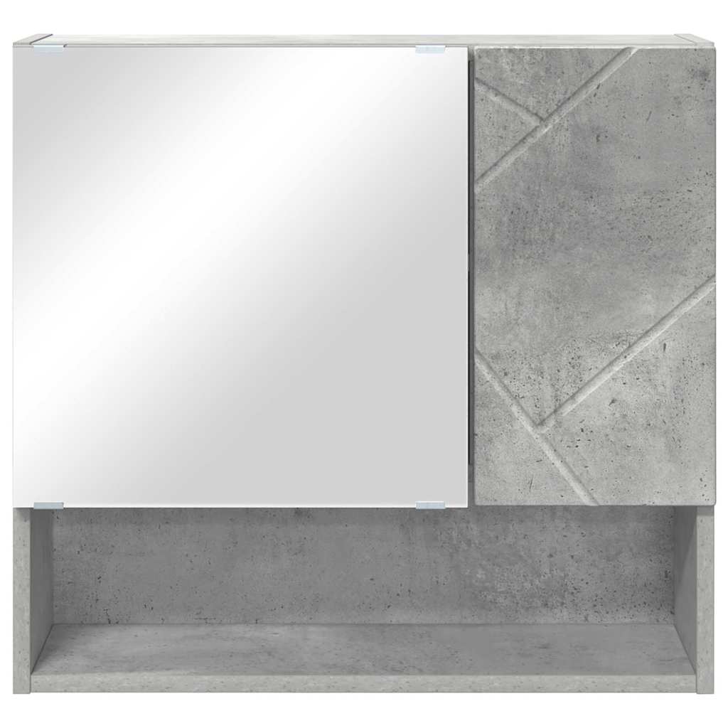 Ogledalo ormar Betonski sivi 59 x 17 x 55 cm Konstruirano drvo