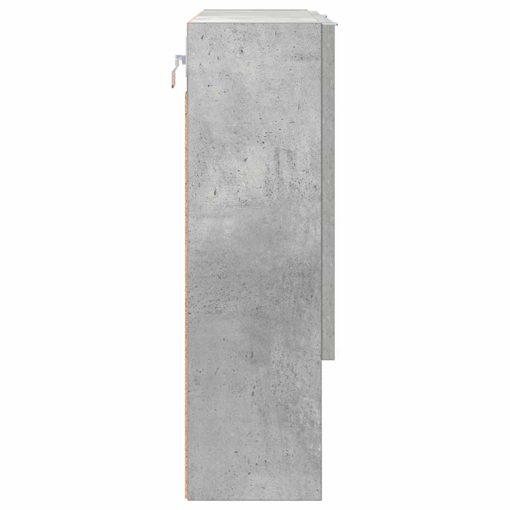 Ogledalo ormar Betonski sivi 59 x 17 x 55 cm Konstruirano drvo