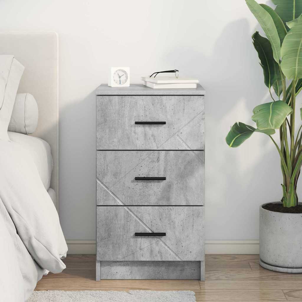 Noćni ormar Beton siva 38 x 38 x 66 cm Konstruirano drvo