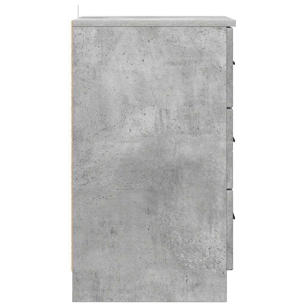 Noćni ormar Beton siva 38 x 38 x 66 cm Konstruirano drvo