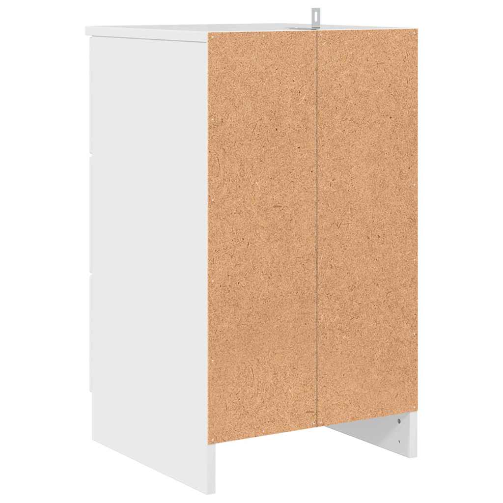 Noćni ormar s ladicama Visoko sjajno bijela 38 x 38 x 66 cm