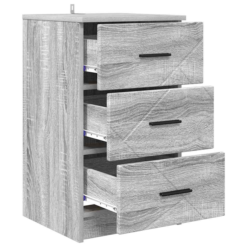 Noćni ormar Sivi hrast sonoma 38 x 38 x 66 cm Konstruirano drvo