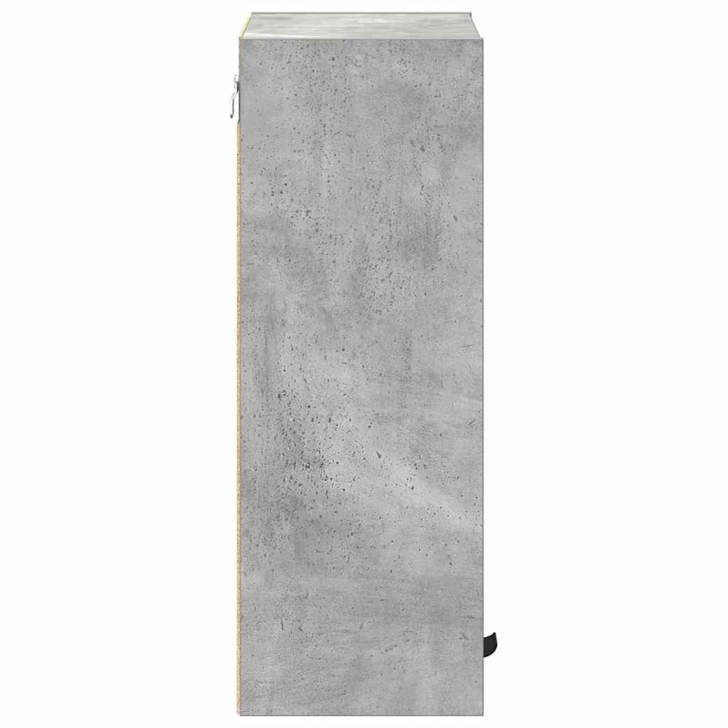 Kupaonski ormar Zidne s vratima Betonski sivi 39 x 23,5 x 65 cm