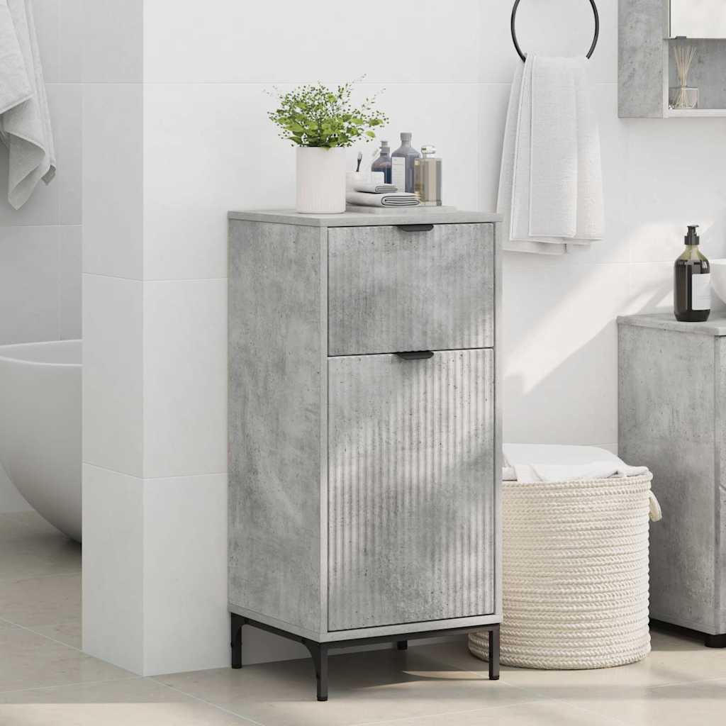Kupaonski ormar s ladicama Betonski sivi 39,5 x 36 x 88 cm